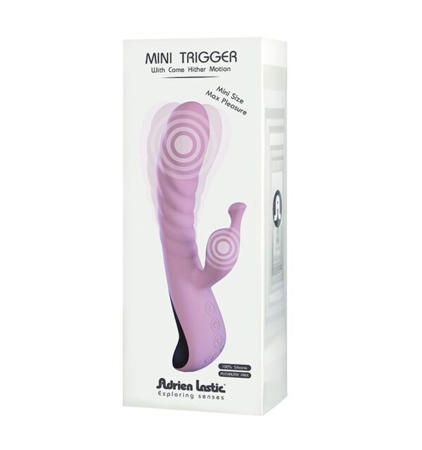 Вібратор Adrien Lastic Mini Trigger з масажними рухами ствола