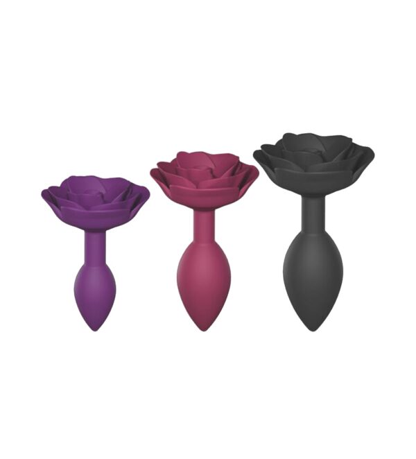 Силіконова анальна пробка Love To Love OPEN ROSES один з трьох розмірів S, М, L