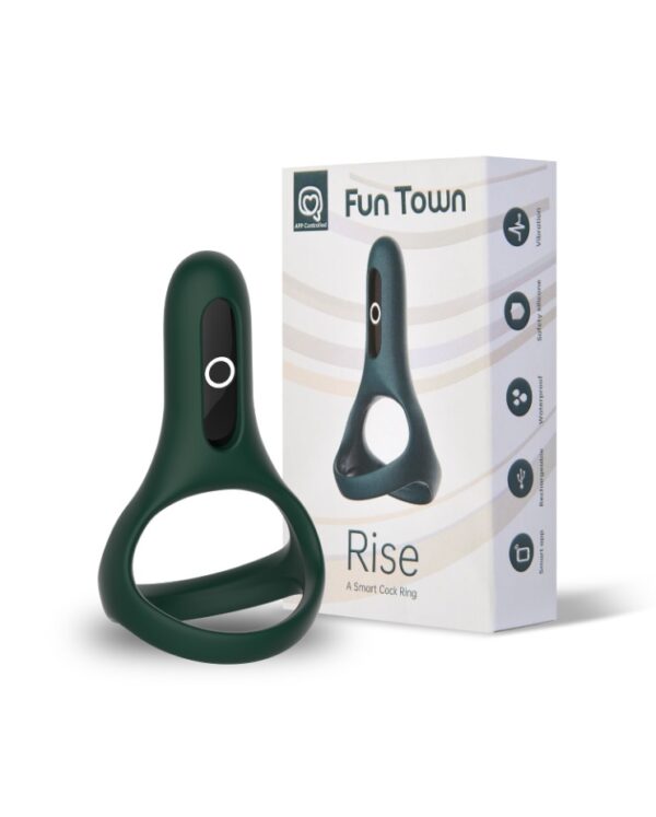 Подвійне ерекційне кільце Fun Town Rise, керування зі смартфона
