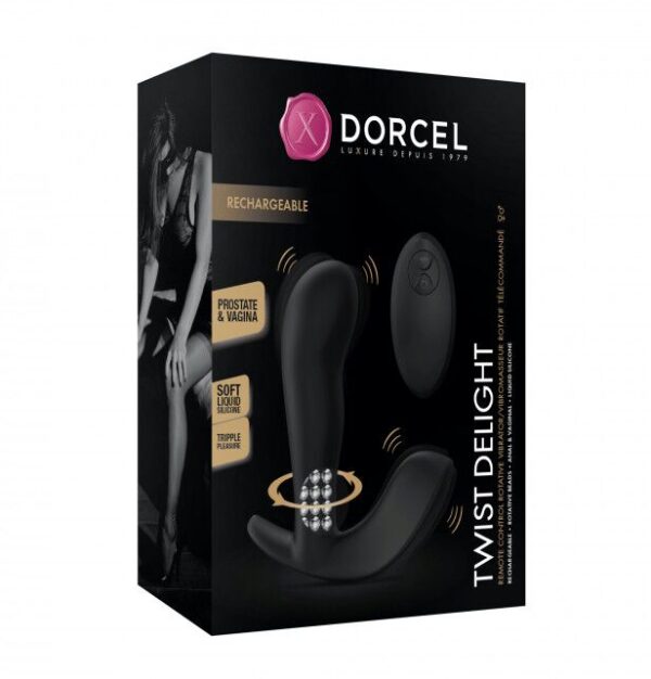 Універсальний вібратор з масажем перлами Dorcel TWIST DELIGHT