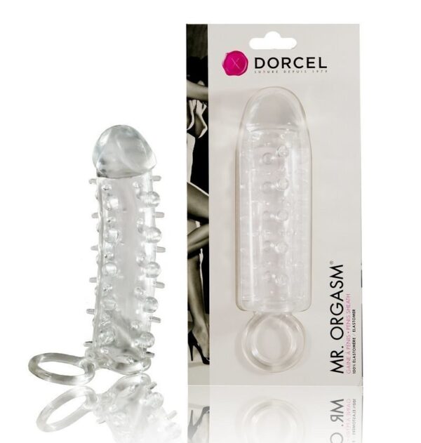 Насадка на член Dorcel Mr. Orgasm з кільцем для мошонки, ультрастимулюючий рельєф