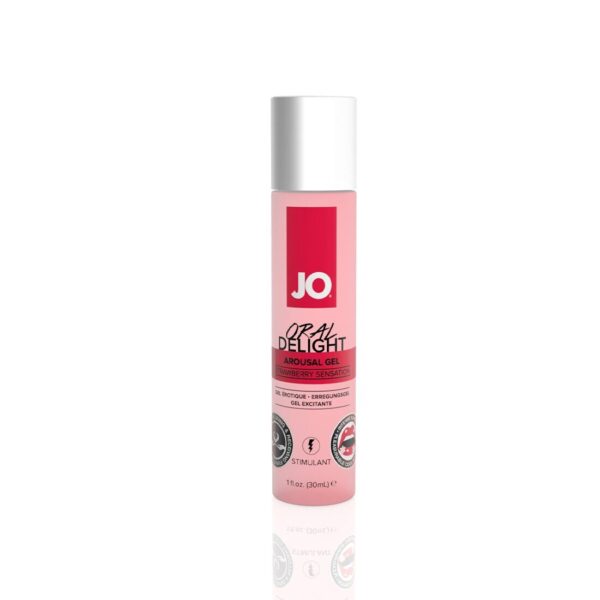 Гель для оральних пестощів System JO Oral Delight Strawberry Sensation (30 мл), ефект холод-тепло