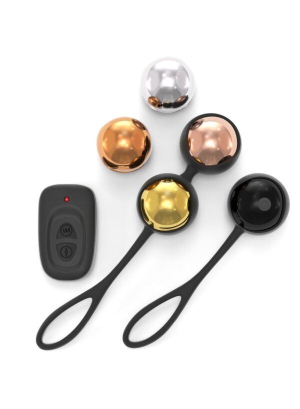 Набір вагінальних кульок Dorcel Training Balls, з вібрацією, пульт ДК