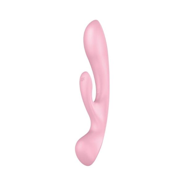 Двосторонній вібратор-кролик Satisfyer Triple Oh, 3 мотори, руків’я-масажер