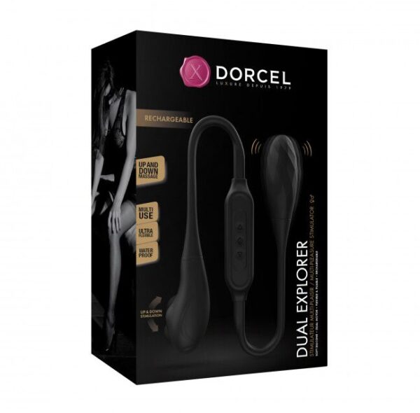 Вібратор на гнучкому зчепленні зі стимуляцією пальчиком Dorcel DUAL EXPLORER
