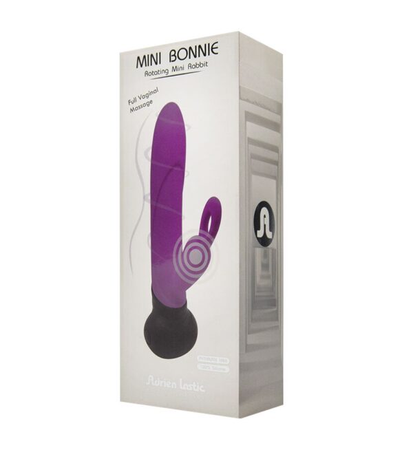 Вібратор з обертанням стовбура Adrien Lastic Mini Bonnie з петелькою для пальчика