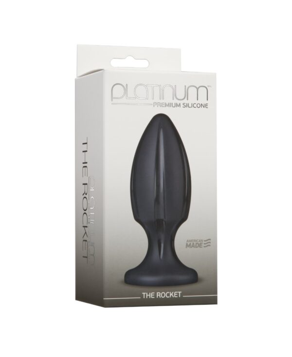 Анальний плаг з каналами для змащення Doc Johnson Platinum Premium Silicone - The Rocket