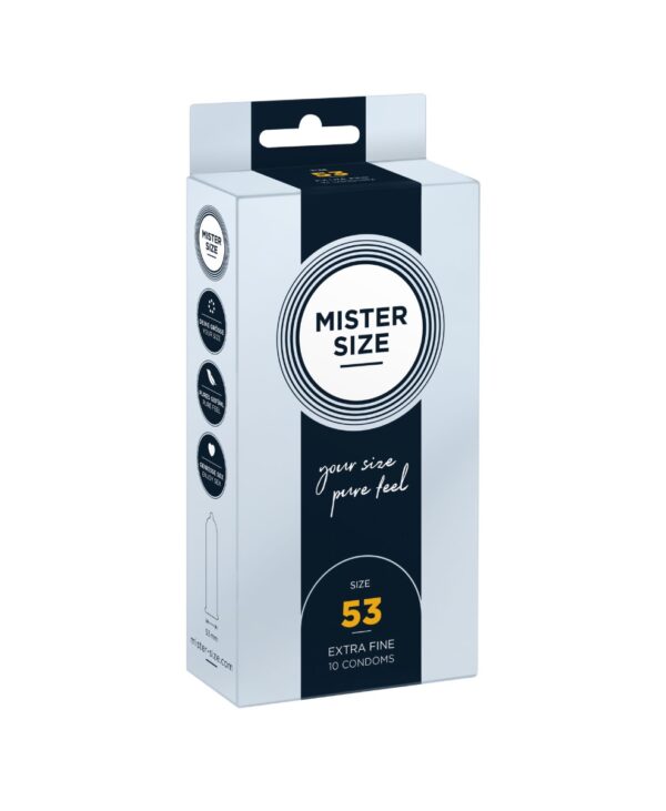 Презервативи Mister Size (10 condoms) товщина 0,05 мм. 1 з 7  розмірів на вибір (47,49,53,57,60,64,69)