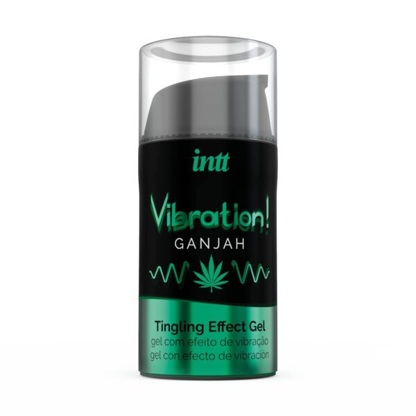Рідкий вібратор Intt Vibration Ganjah (15 мл), незвичайний смак, діє до 30 хвилин