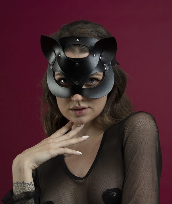 Маска кішечки Feral Feelings - Catwoman Mask, натуральна шкіра