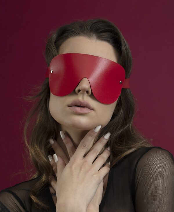 Маска на очі Feral Feelings - Blindfold Mask, натуральна шкіра