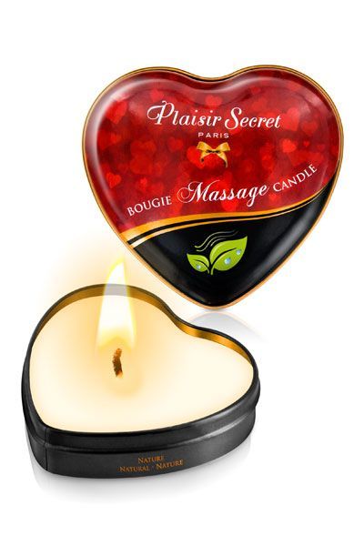 Масажна свічка серце Plaisirs Secrets  (35 мл)